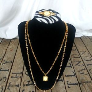 Vintage Brooch & Necklace Set